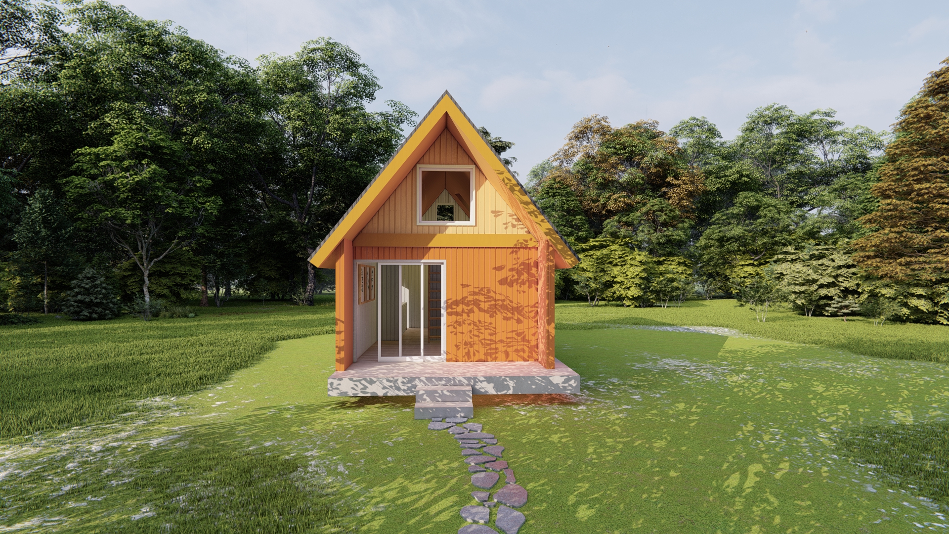 Tiny Home Plans: 24x12ft DIY ADU Plan Set with Loft Bedroom plan by Oasis Designs