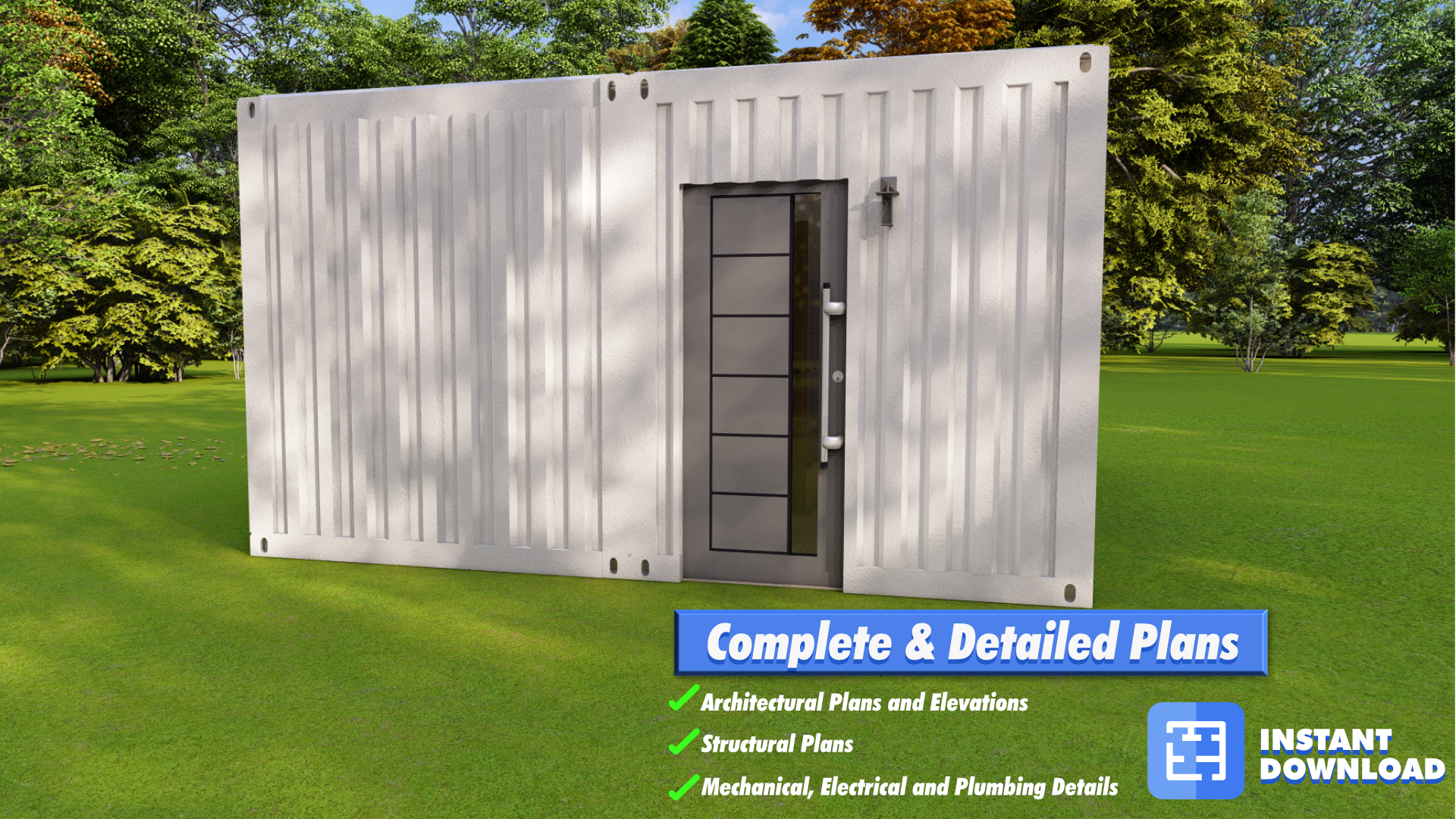 Shipping Container ADU Plans plan by Oasis Designs