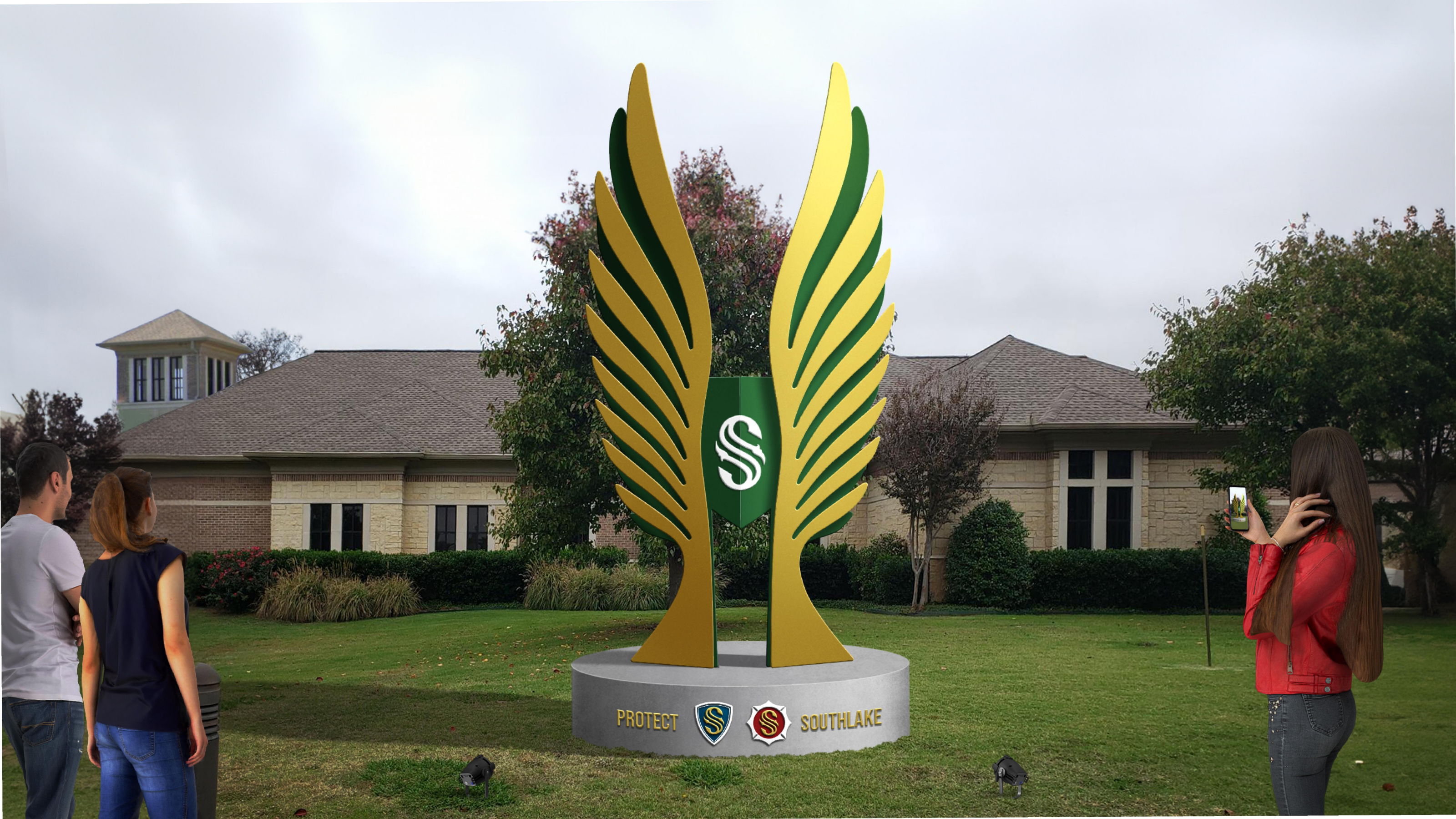 Rendering of Under Our Wings in its setting