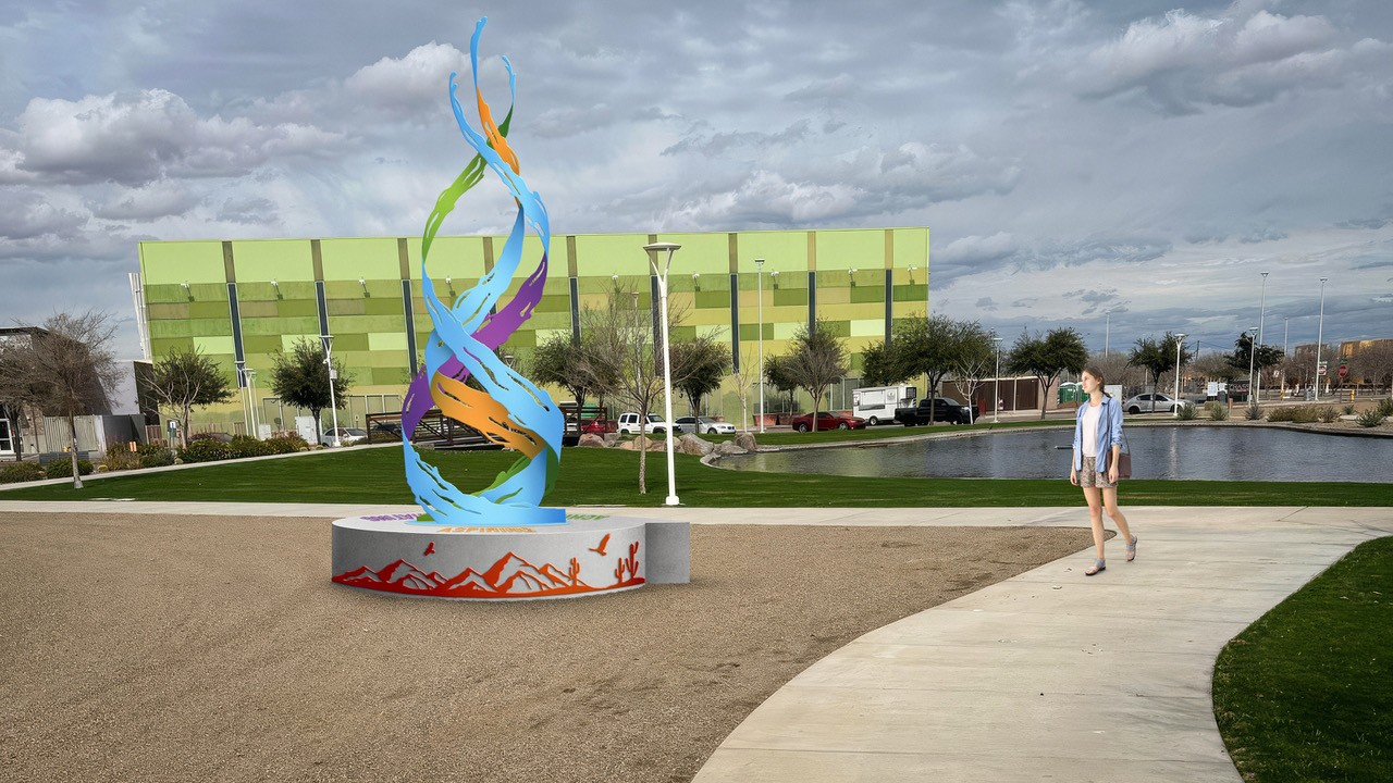 Rendering of The Flame in its Avondale setting