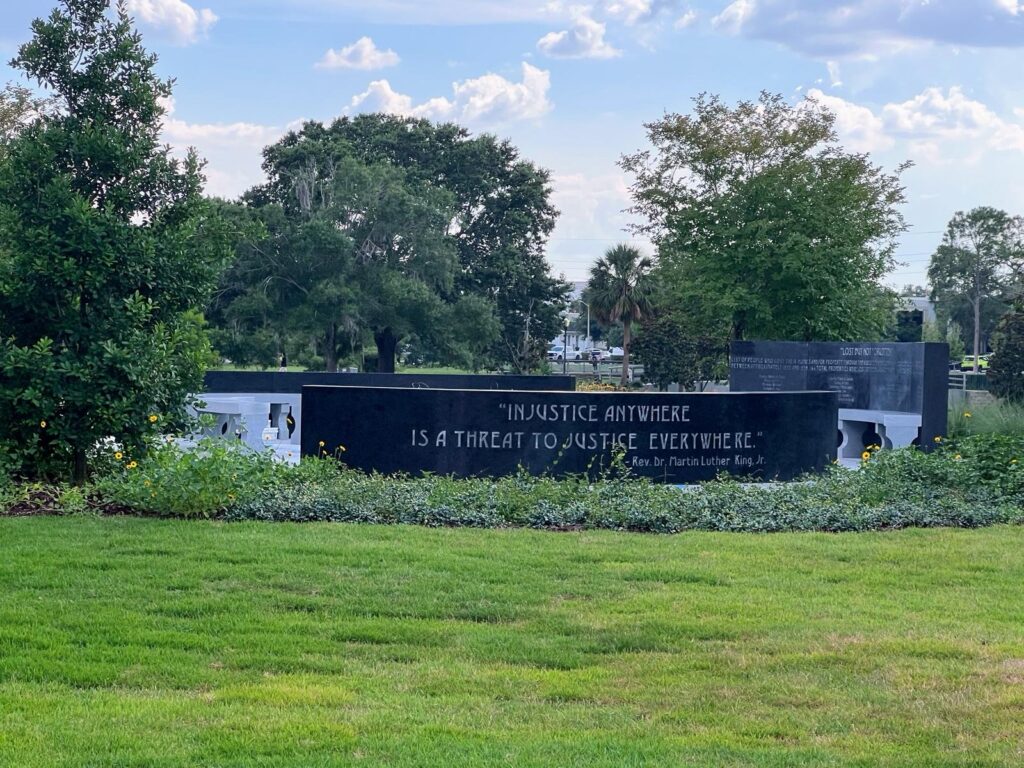 Marble wall at the Ripple memorial