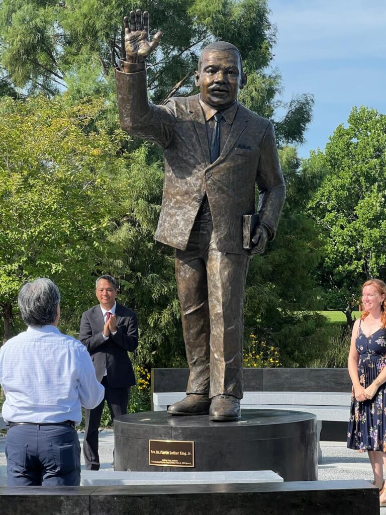 Bronze statue of Dr. Martin Luther King Jr. in Winter Park