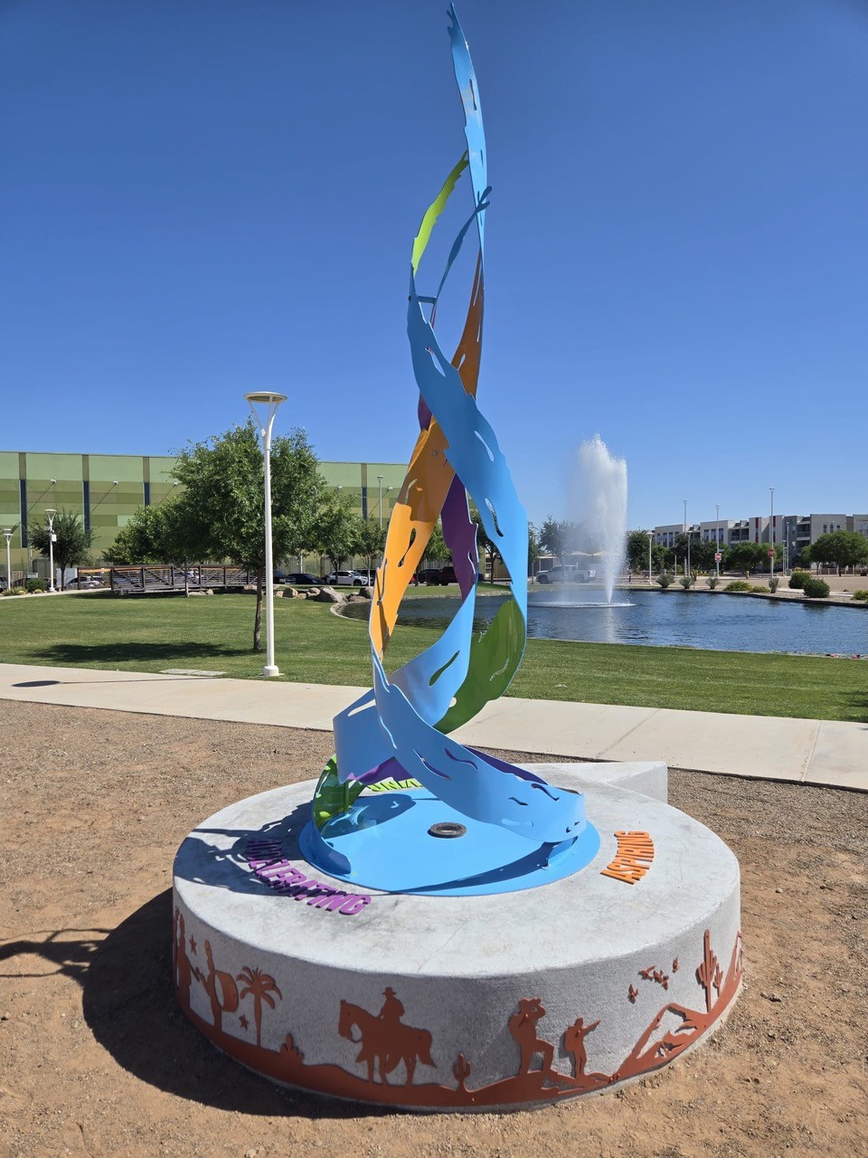The Flame sculpture in Avondale, Arizona