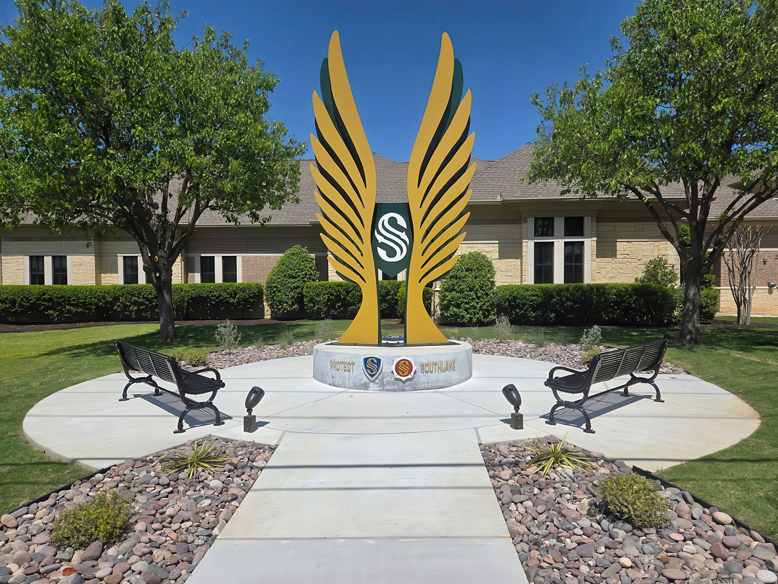 Under Our Wings sculpture in Southlake, Texas